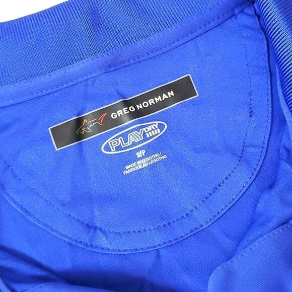 NWOT Greg Norman Freedom Micro Pique Stretch Golf Polo Maritime Blue Size Small - Picture 10 of 11